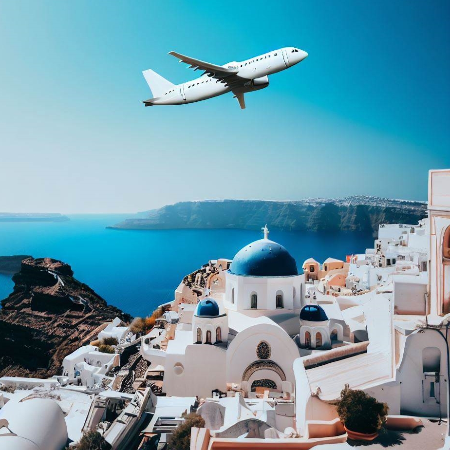 Cât faci cu avionul până în Santorini